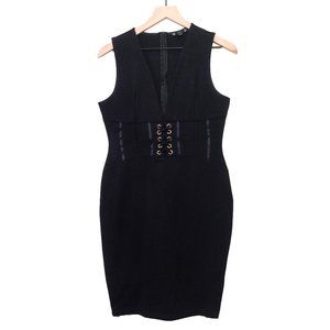 Black Sleeveless Bodycon Dress - Size L